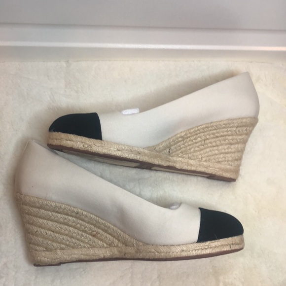 New! J Crew Cap Toe Canas Espadrille Wedges - Picture 8 of 13